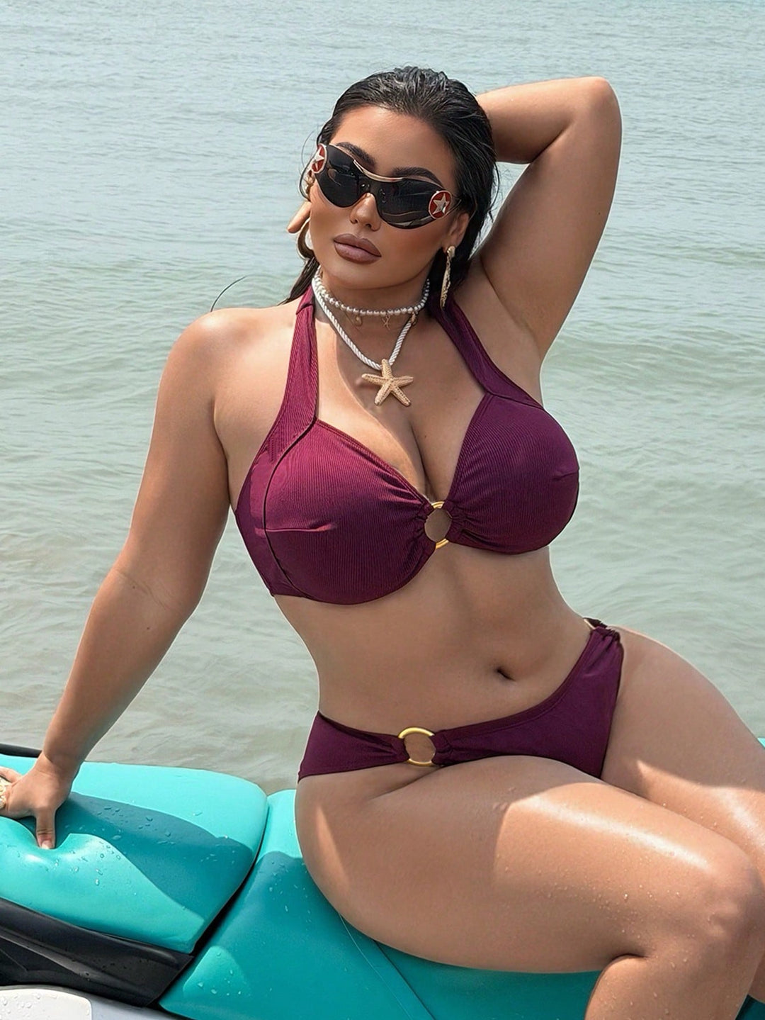 Set bikini de baie SHEIN, vișiniu