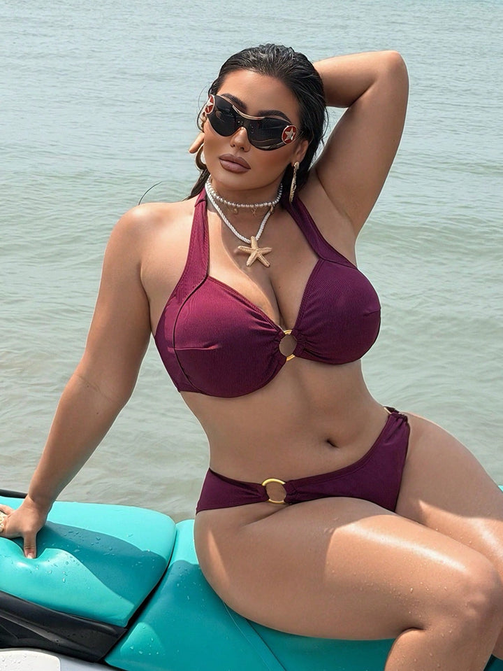 Set bikini de baie SHEIN, vișiniu