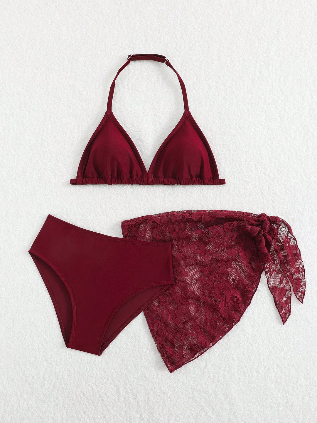 Set costum de baie SHEIN, vișiniu