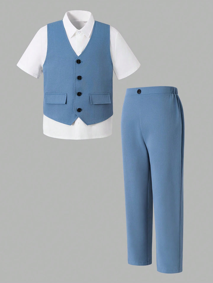 Costum SHEIN, albastru