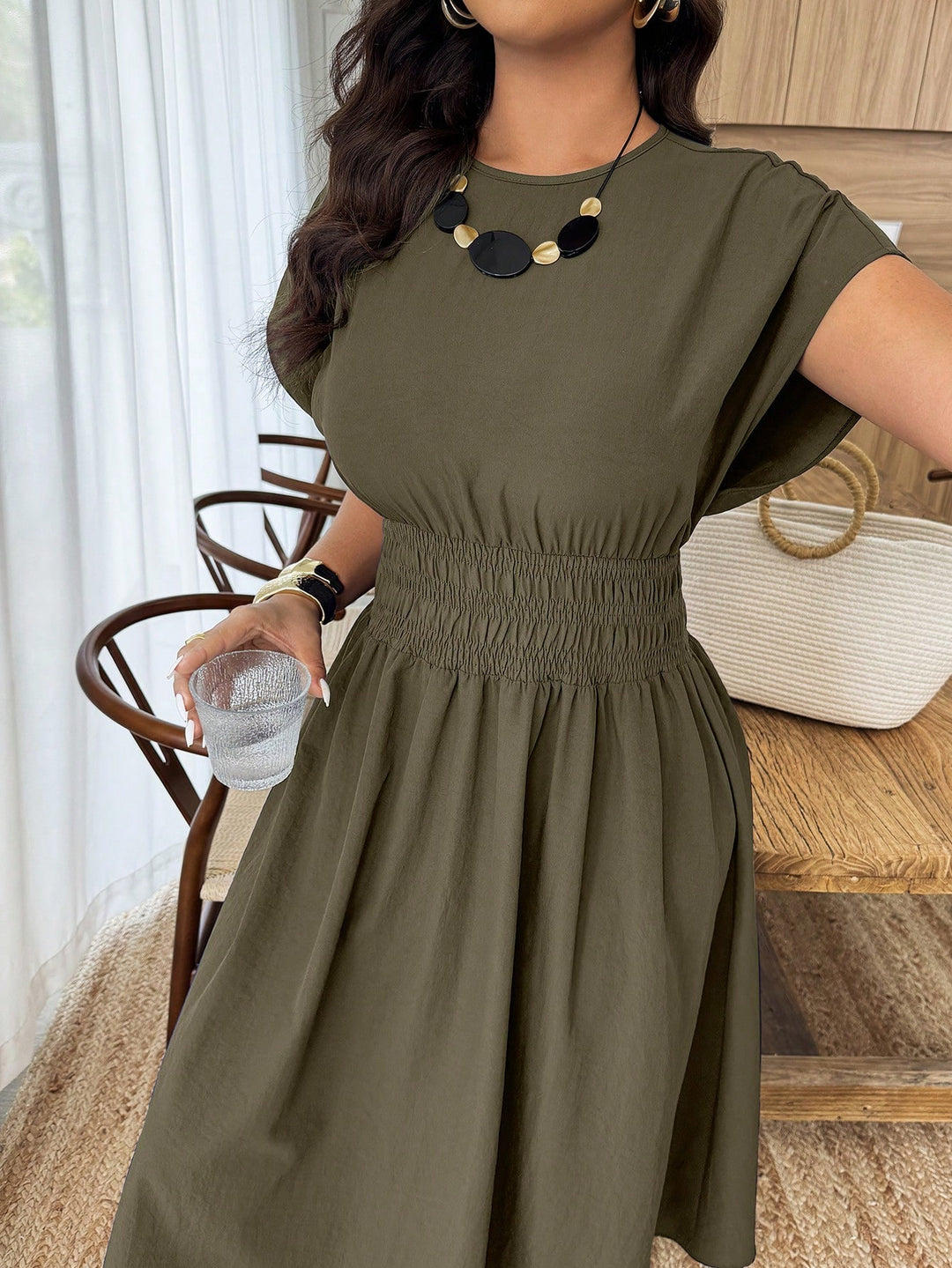 Rochie SHEIN, kaki