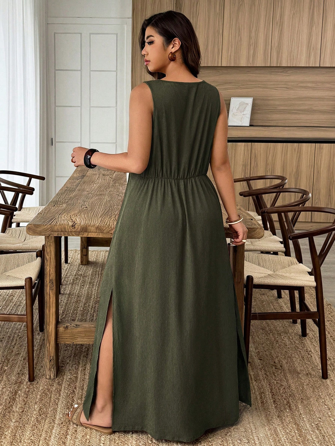 Rochie SHEIN, kaki