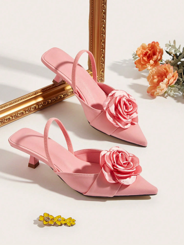 Pantofi cu toc SHEIN, roz