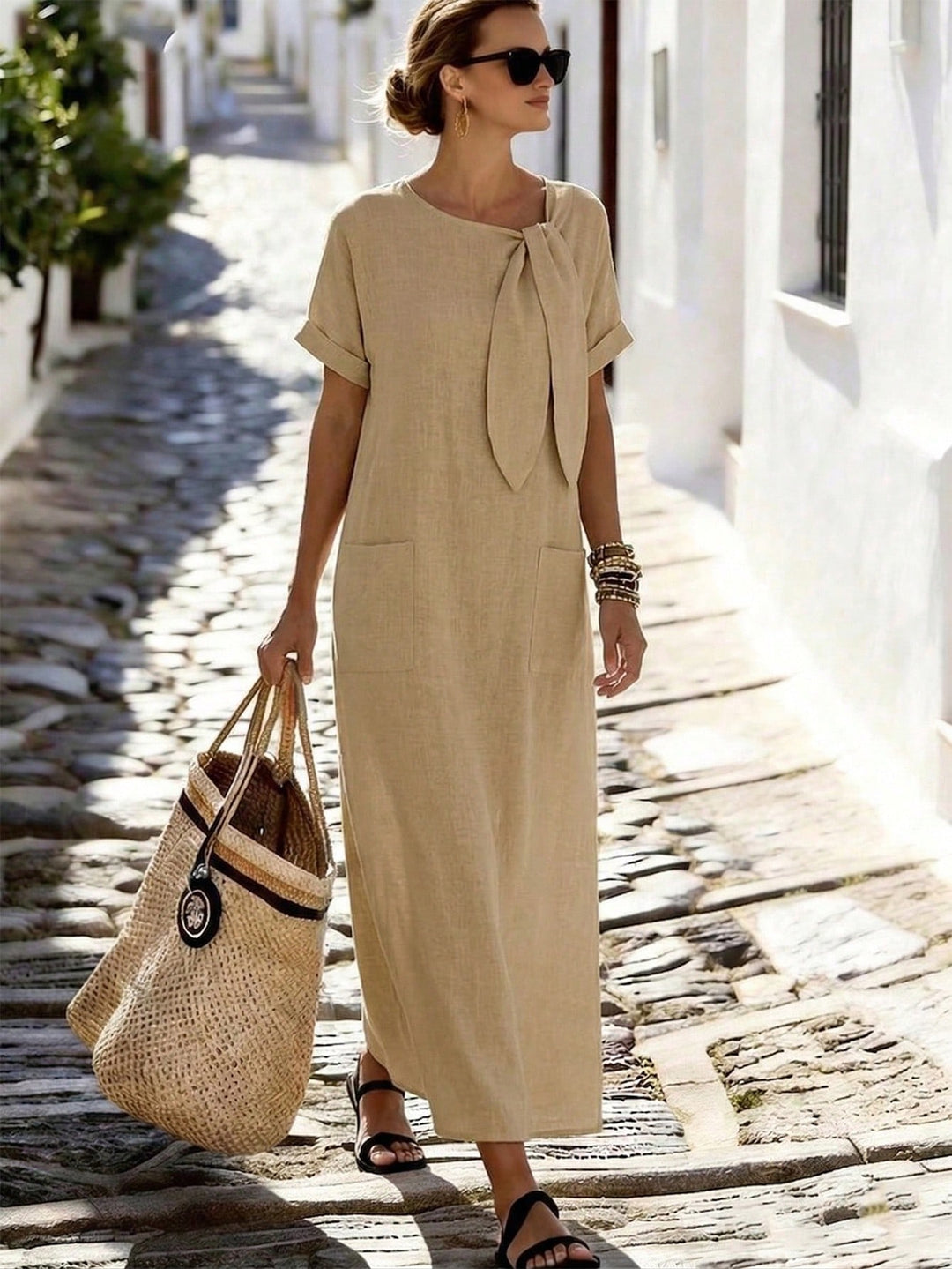 Rochie maxi SHEIN, kaki