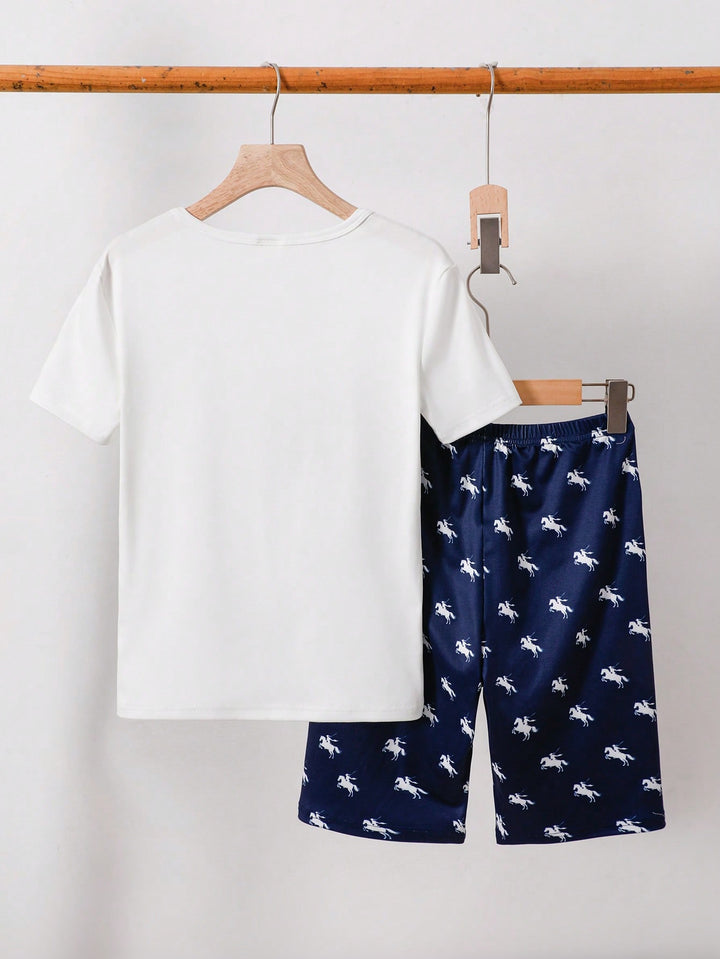 Pijama SHEIN, albastru