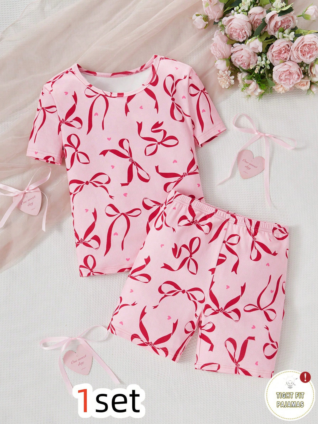Compleu pijamale SHEIN, roz
