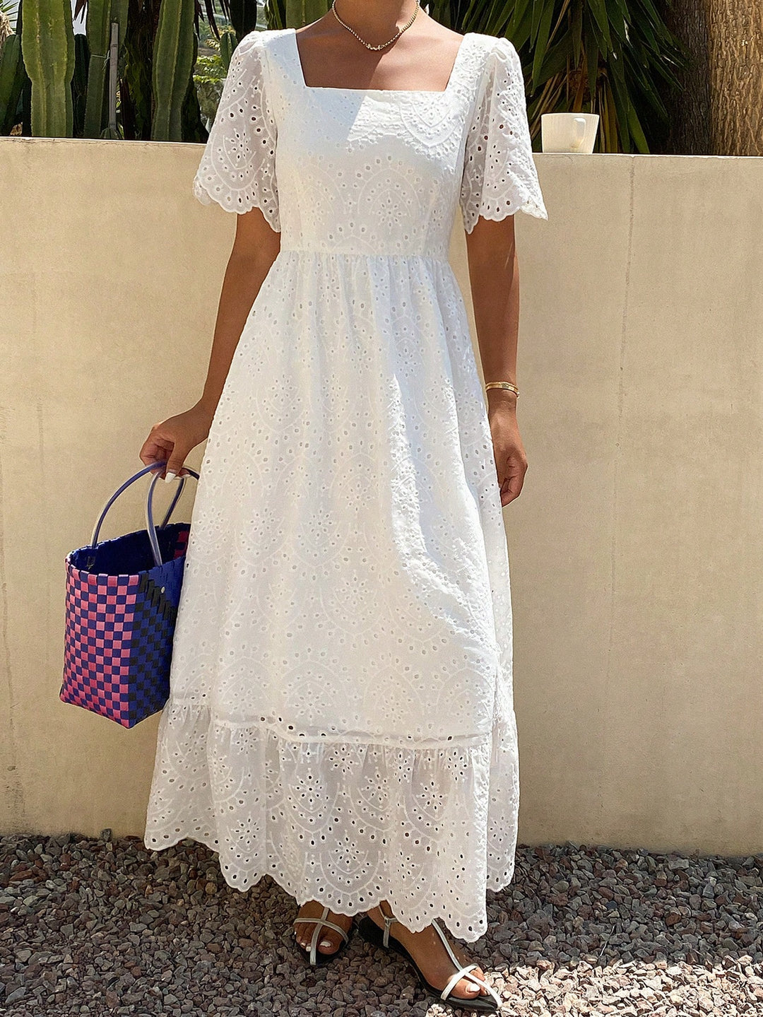 Rochie maxi SHIEN, alb