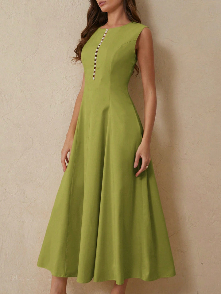 Rochie maxi SHEIN, kaki