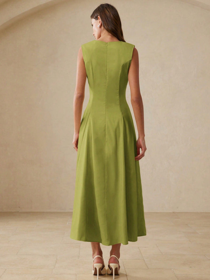 Rochie maxi SHEIN, kaki