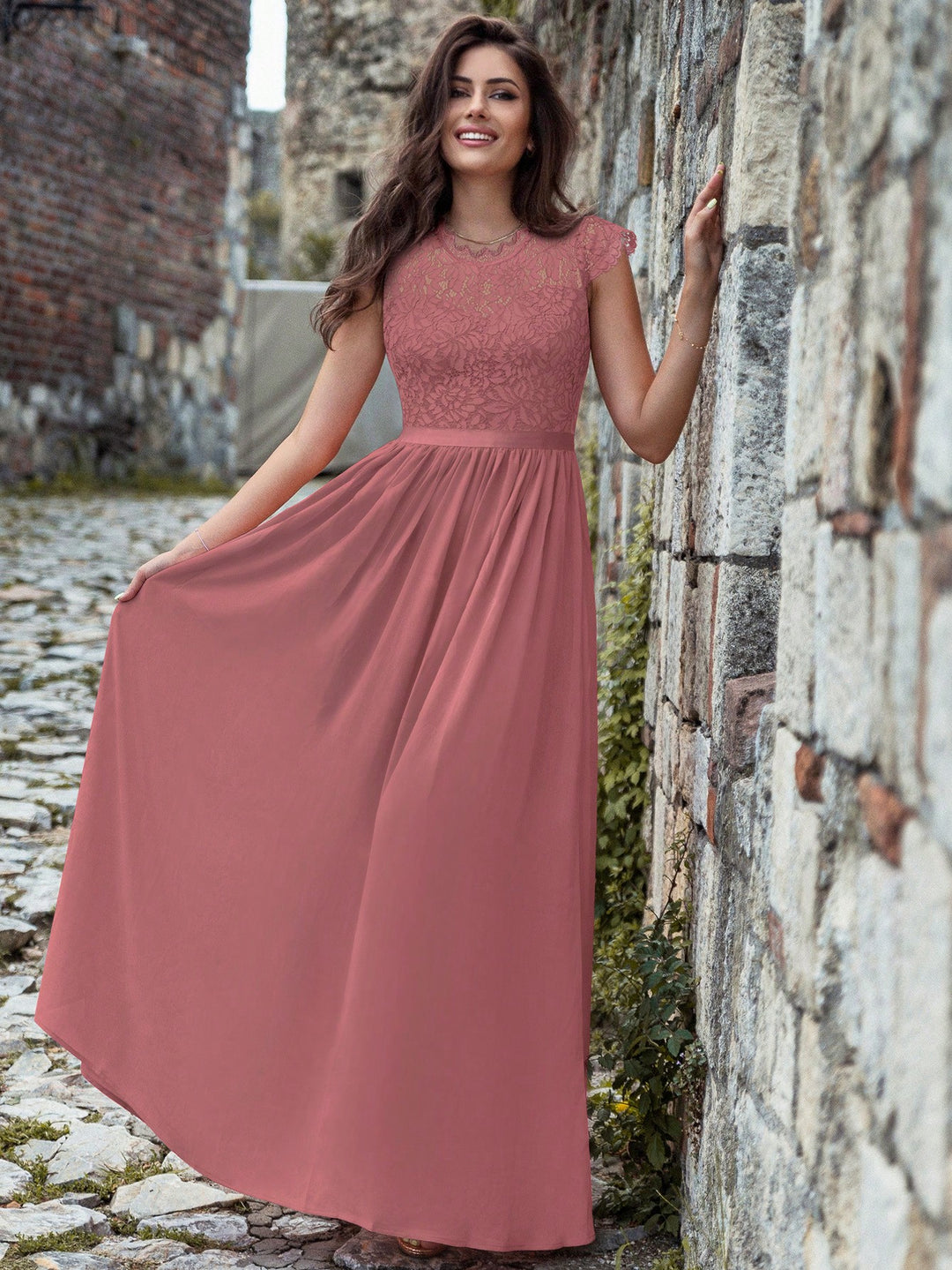 Rochie maxi SHEIN, roz
