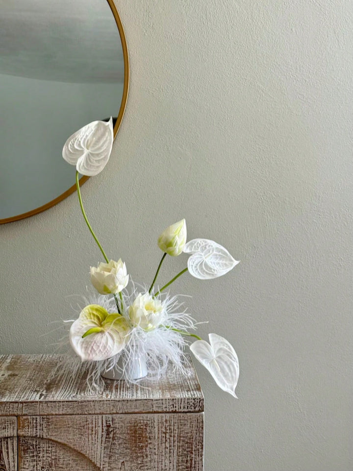 Floari artificiale SHEIN, alb