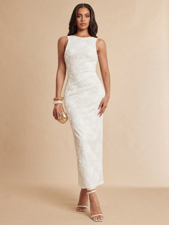Rochie maxi SHEIN, alb