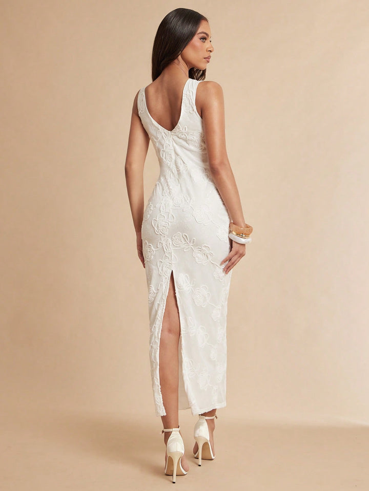 Rochie maxi SHEIN, alb