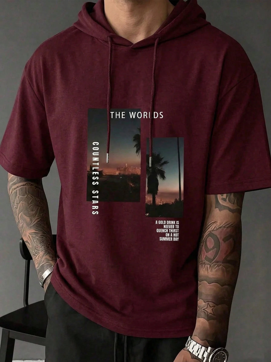 Tricou SHEIN, vișiniu
