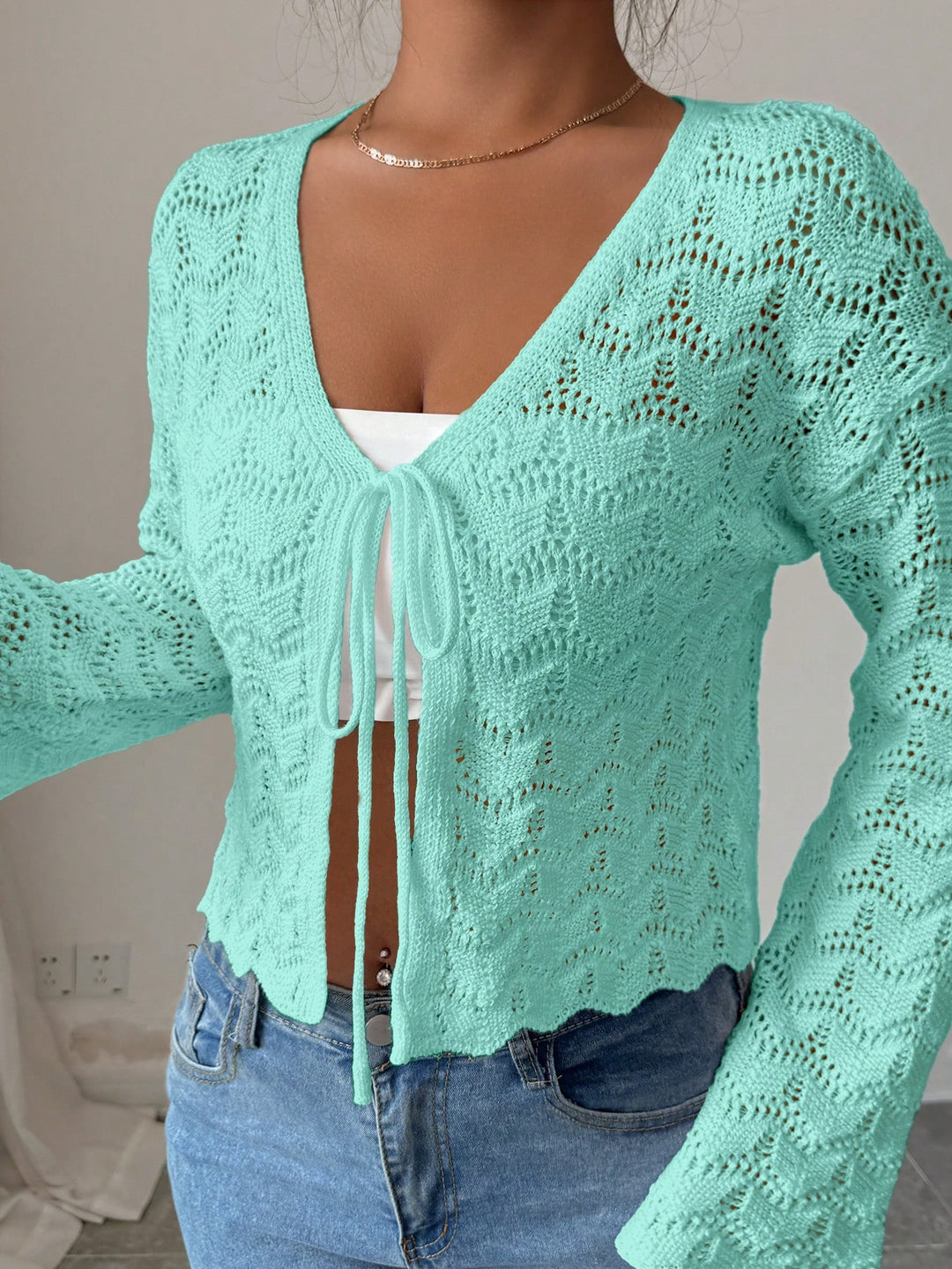 Cardigan SHEIN, turcoaz