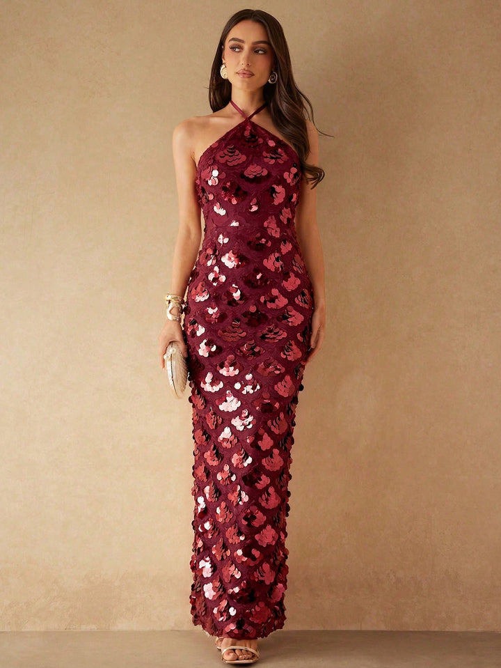 Rochie maxi SHEIN, vișiniu