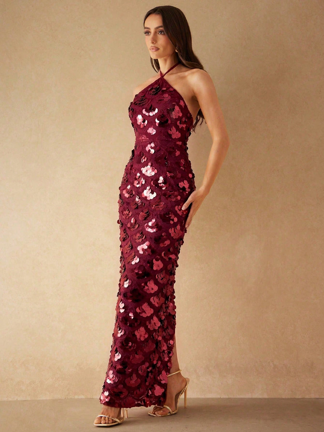 Rochie maxi SHEIN, vișiniu