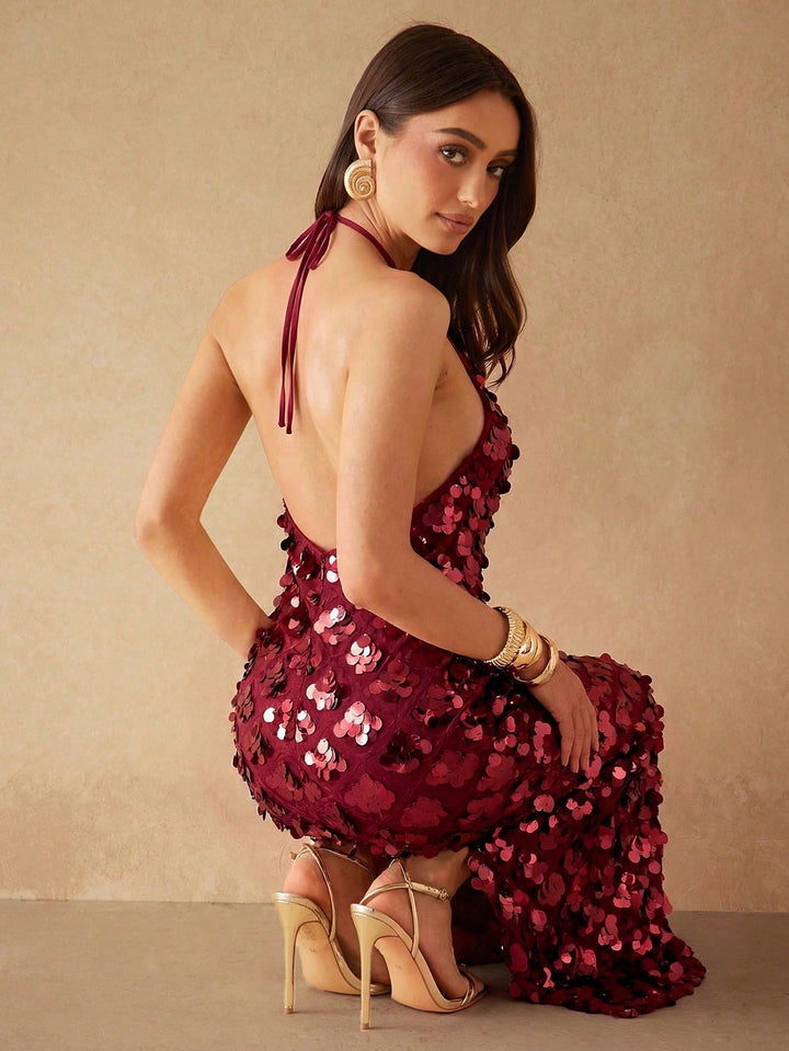 Rochie maxi SHEIN, vișiniu