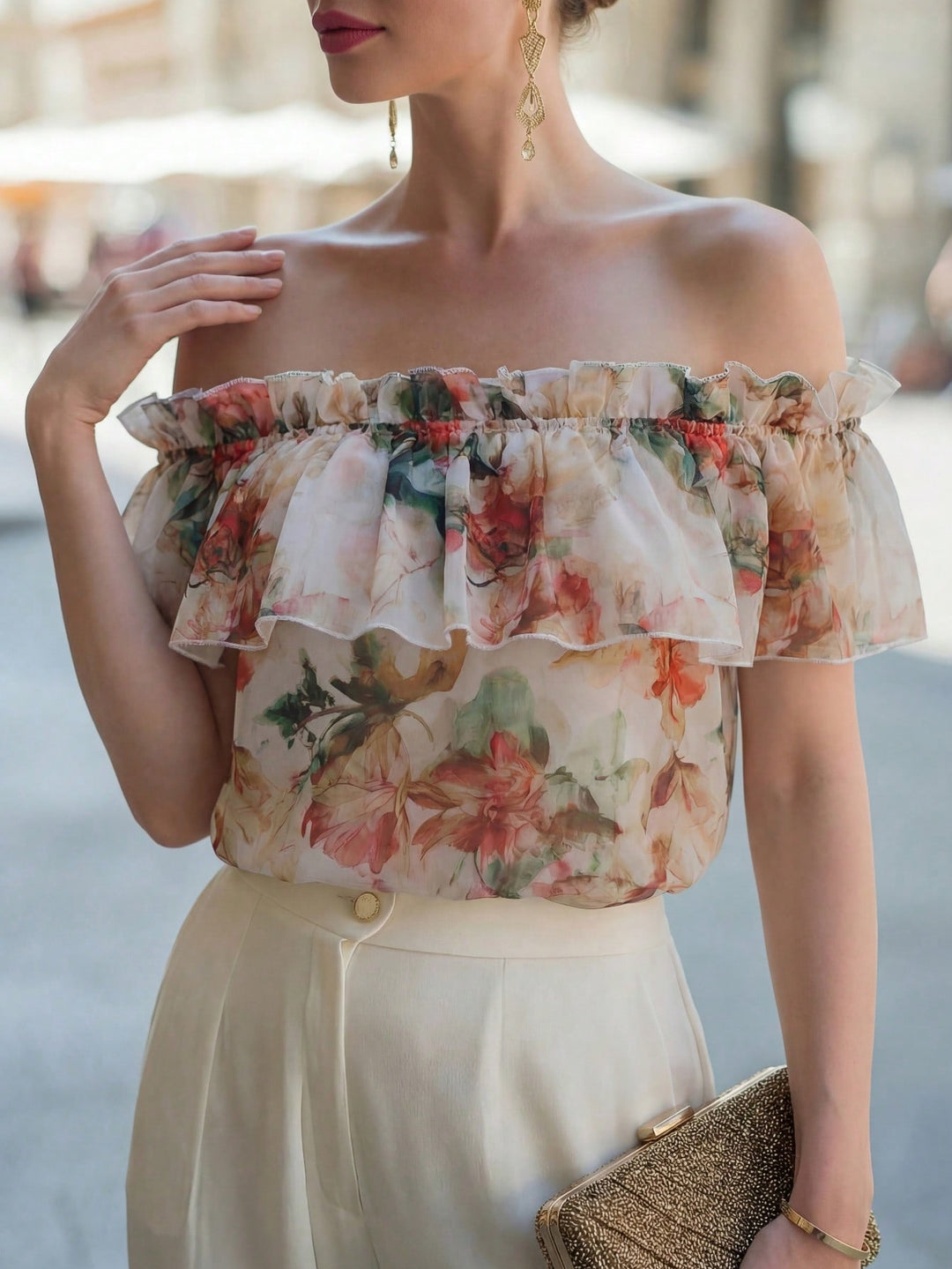 Top SHEIN, bej