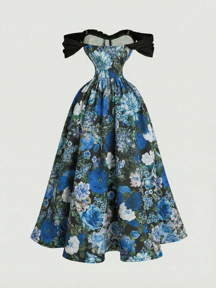 Rochie maxi SHEIN, albastru