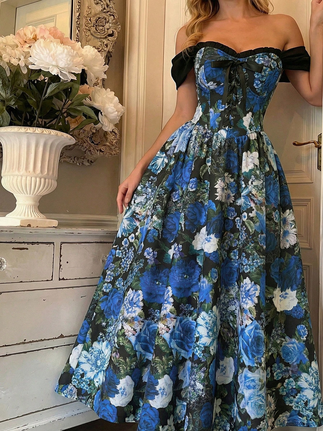 Rochie maxi SHEIN, albastru
