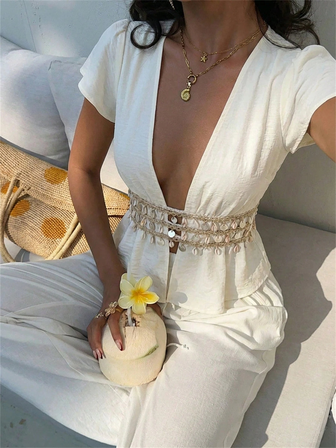 Top SHEIN, crem