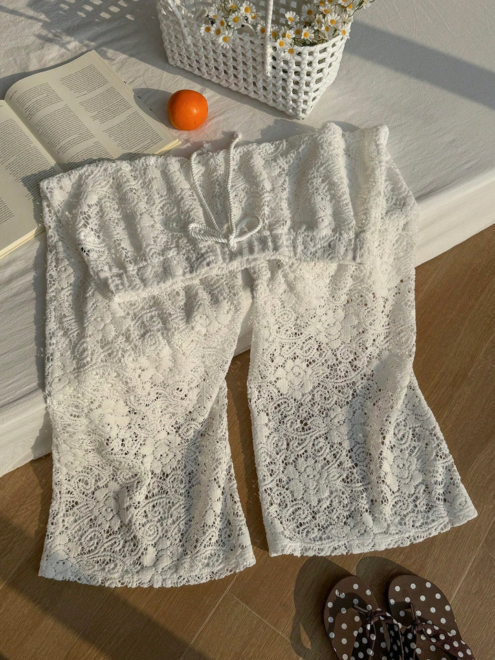 Pantaloni SHEIN, alb