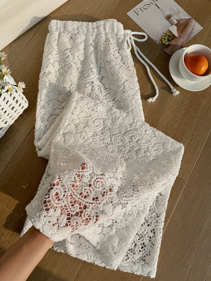 Pantaloni SHEIN, alb