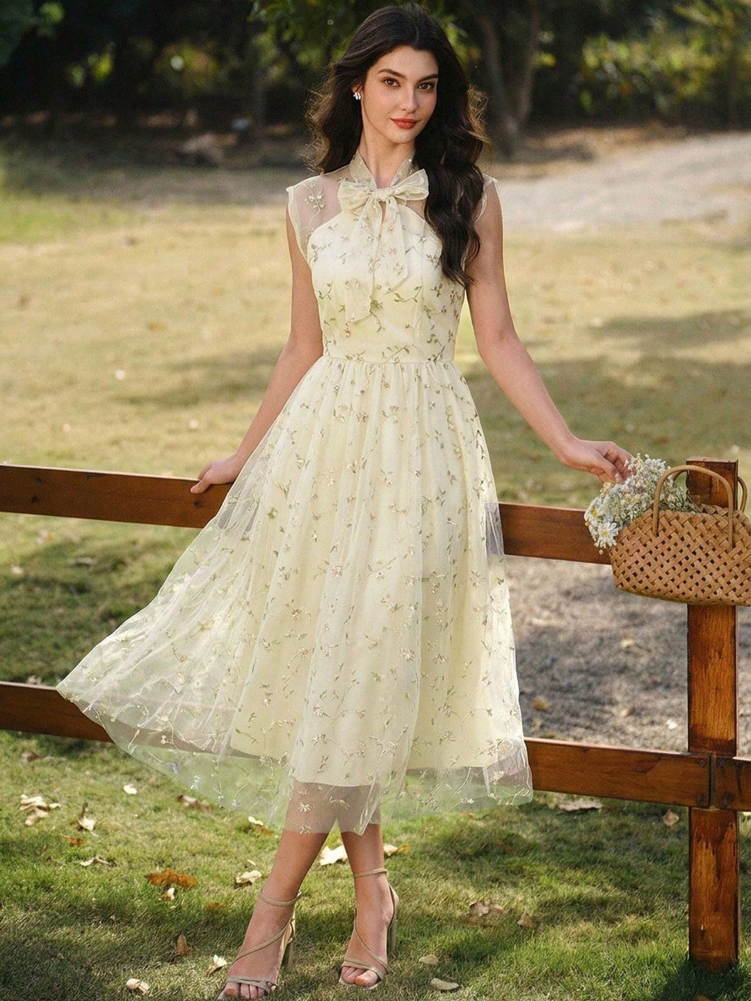Rochie midi SHEIN, bej