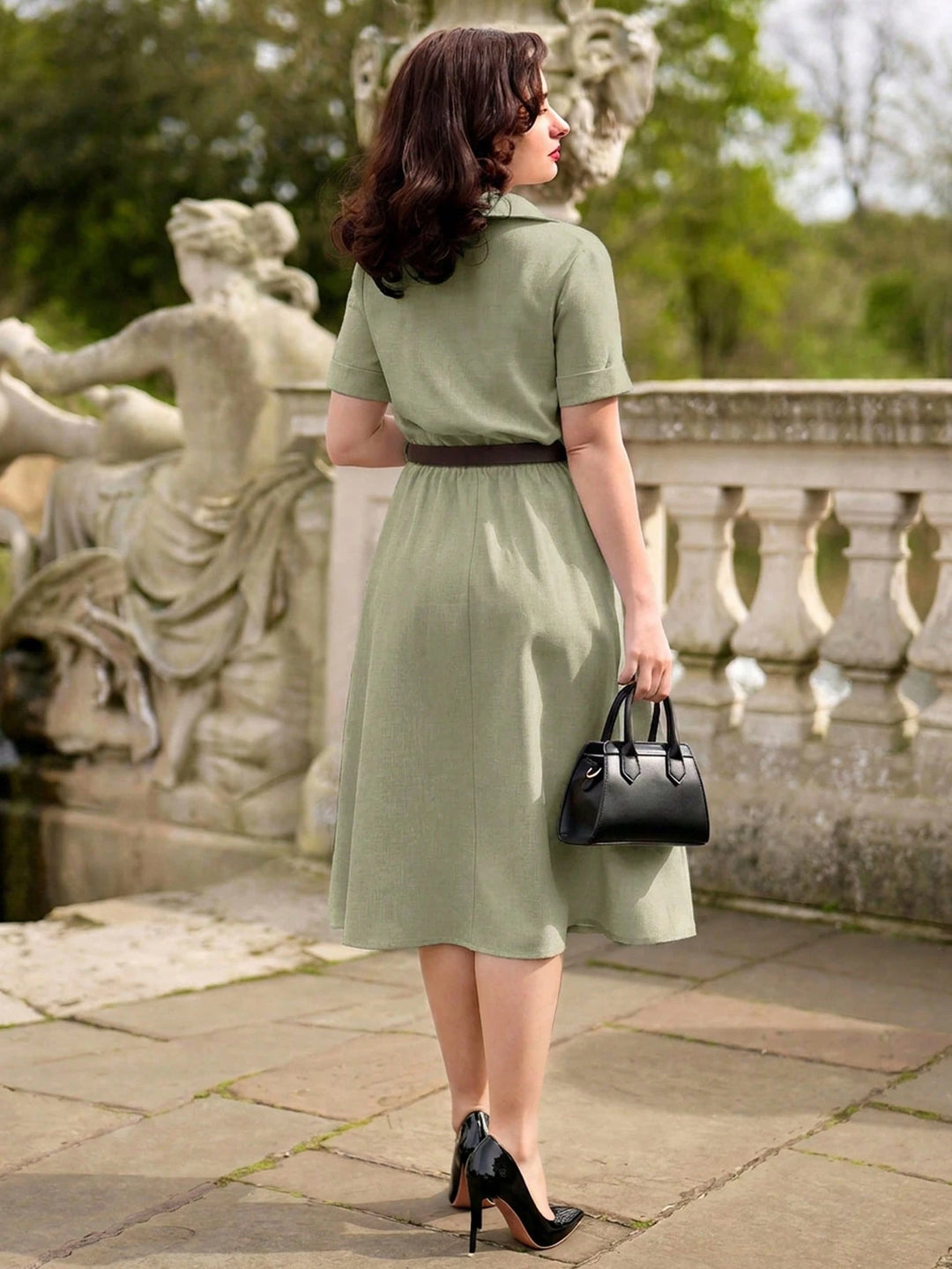 Rochie midi SHEIN, verde