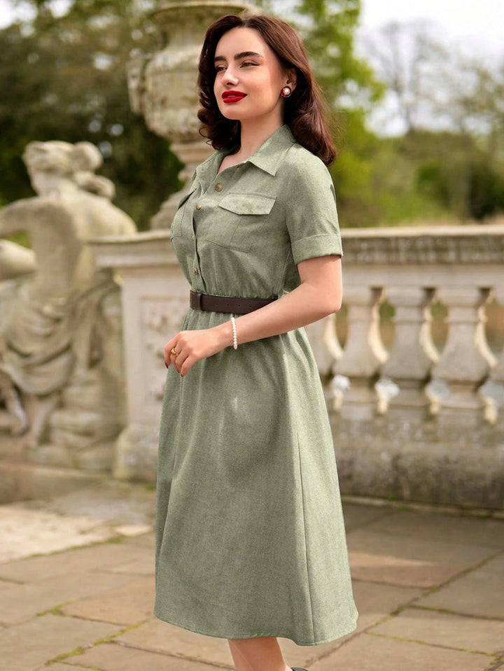Rochie midi SHEIN, verde