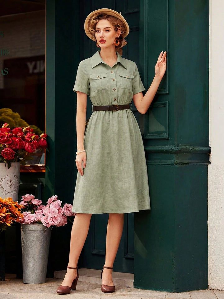 Rochie midi SHEIN, verde