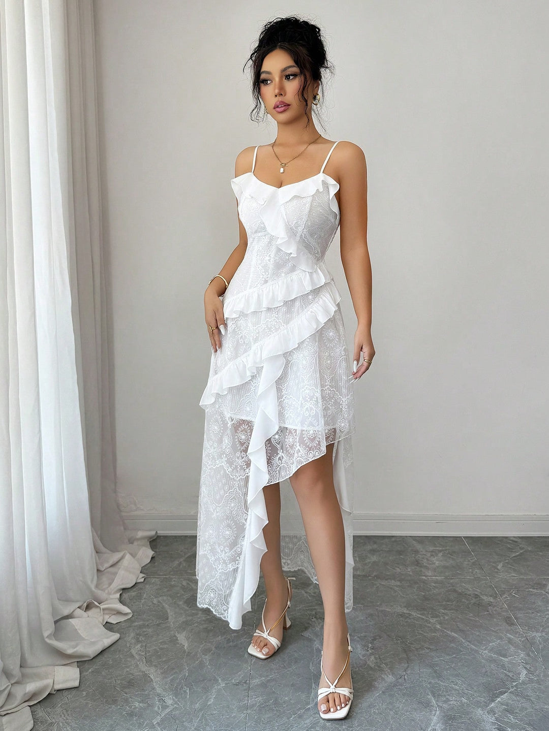 Rochie midi SHEIN, alb