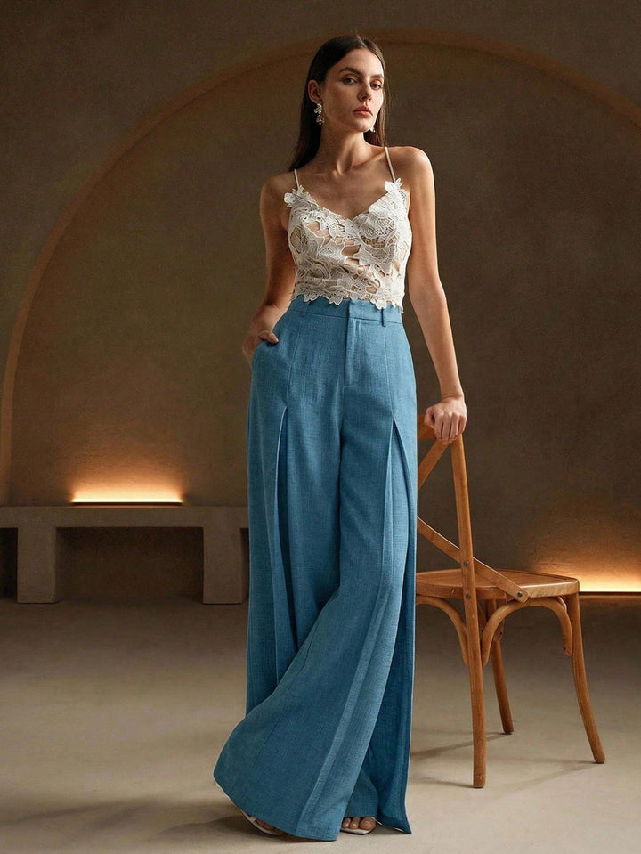Pantaloni SHEIN, albastru