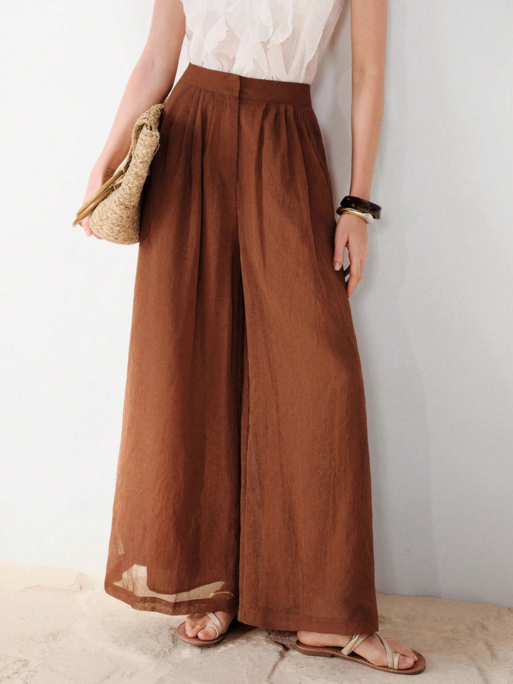 Pantaloni SHEIN, maro