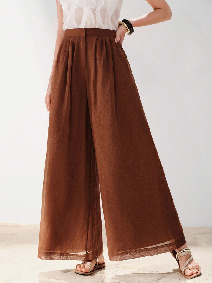 Pantaloni SHEIN, maro