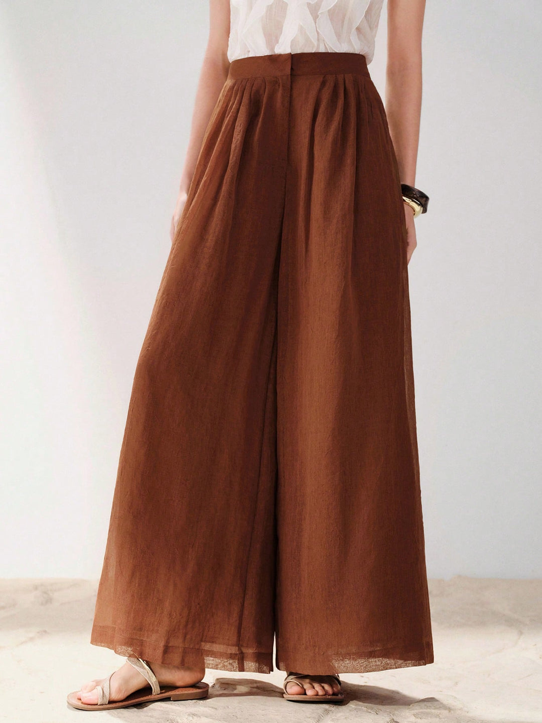 Pantaloni SHEIN, maro