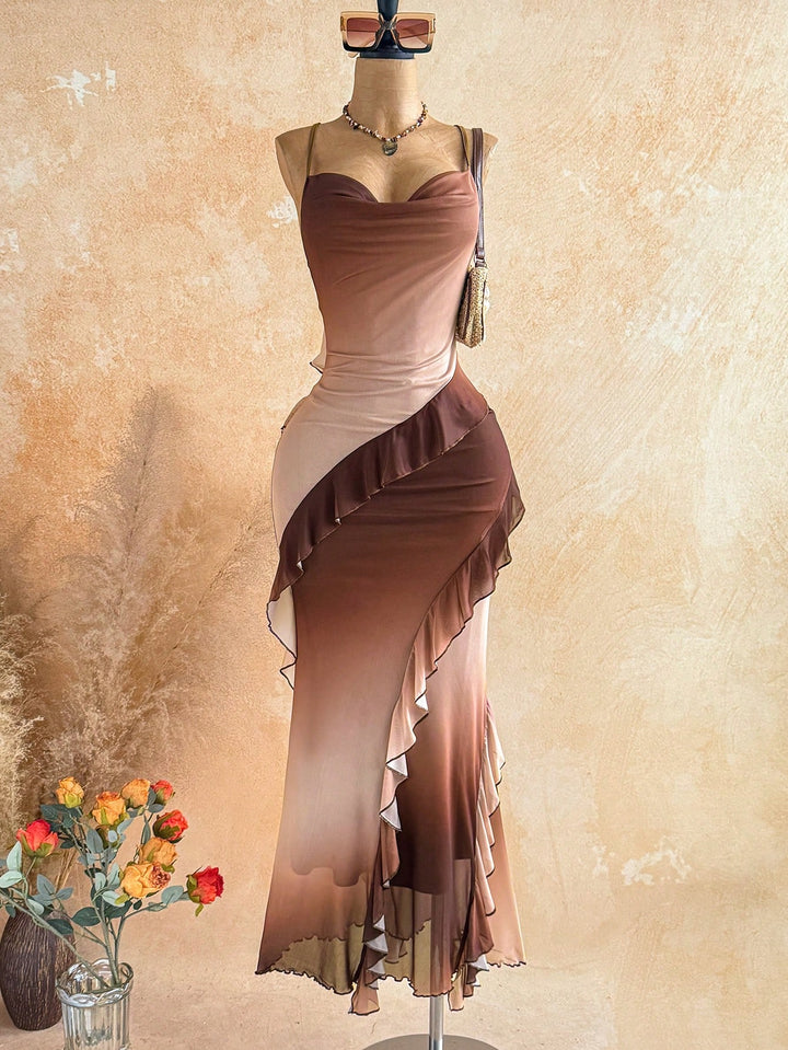 Rochie maxi SHEIN, maro