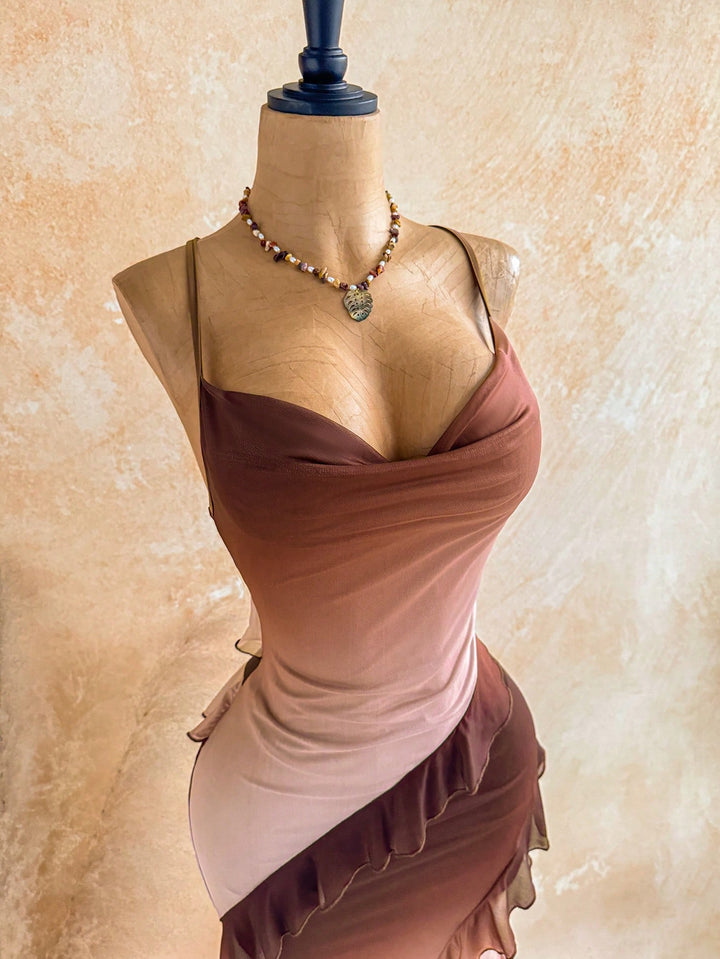 Rochie maxi SHEIN, maro