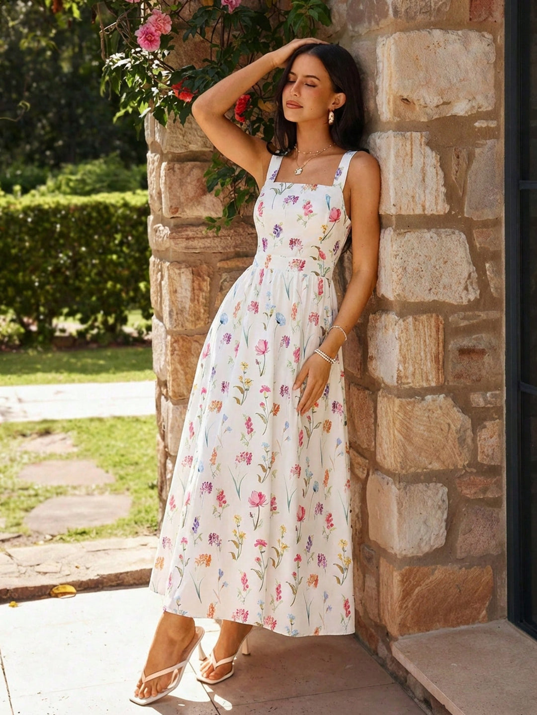 Rochie maxi SHEIN, alb