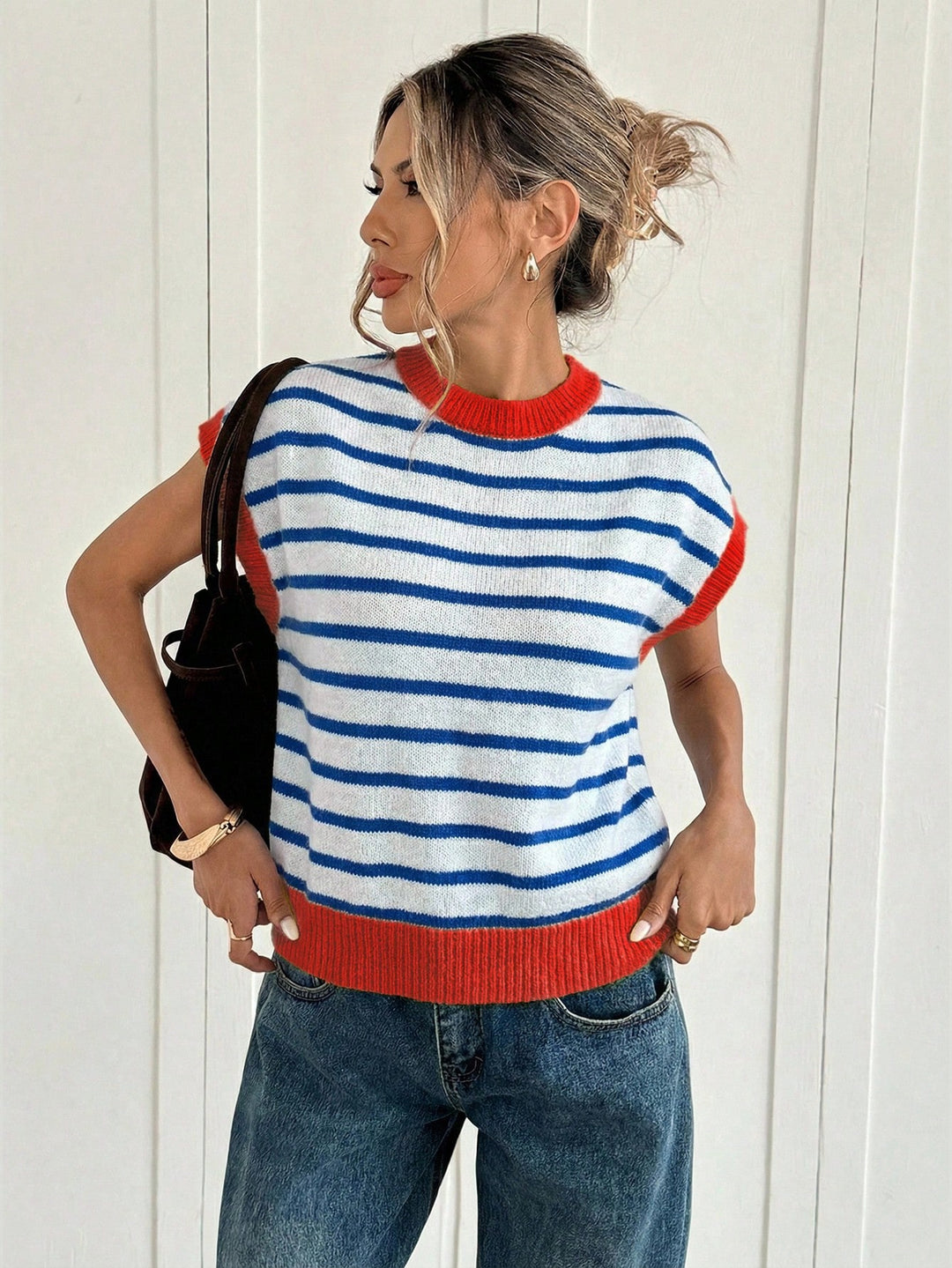 Tricou tricotat SHEIN, mix culori