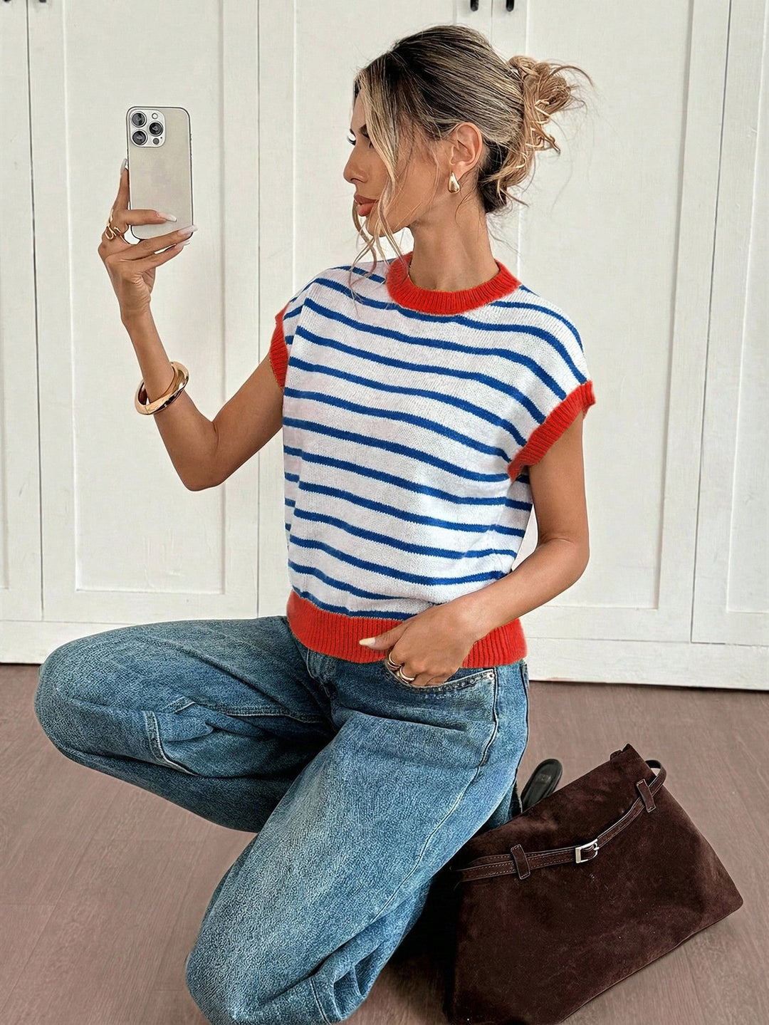 Tricou tricotat SHEIN, mix culori