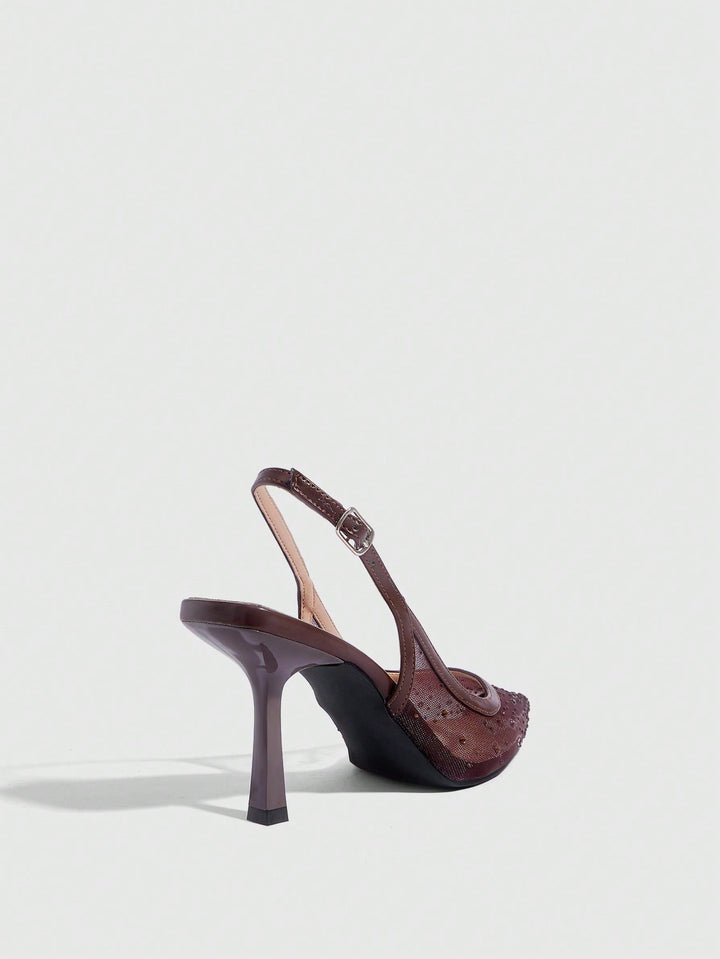 Pantofi cu toc SHEIN, maro