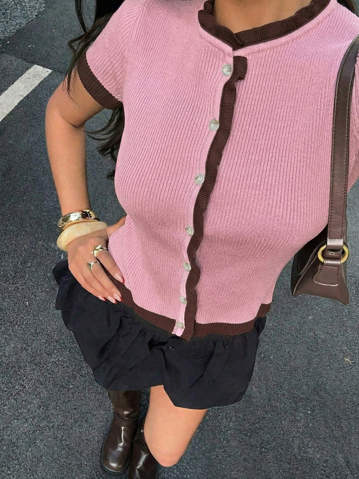 Cardigan SHEIN, maro