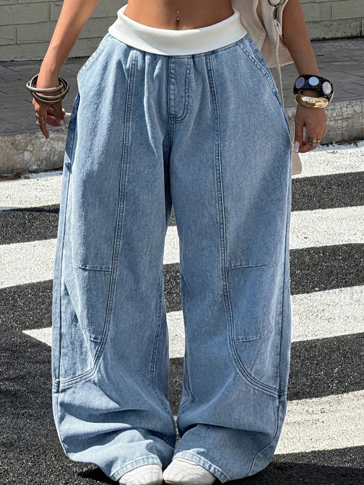 Pantaloni SHEIN, albastru