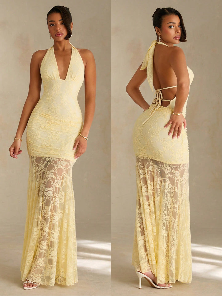 Rochie maxi SHEIN, galben