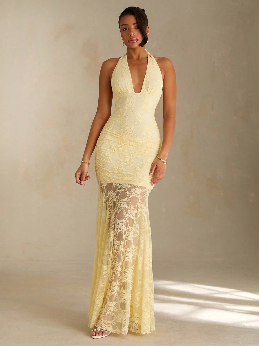 Rochie maxi SHEIN, galben