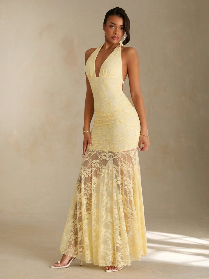 Rochie maxi SHEIN, galben