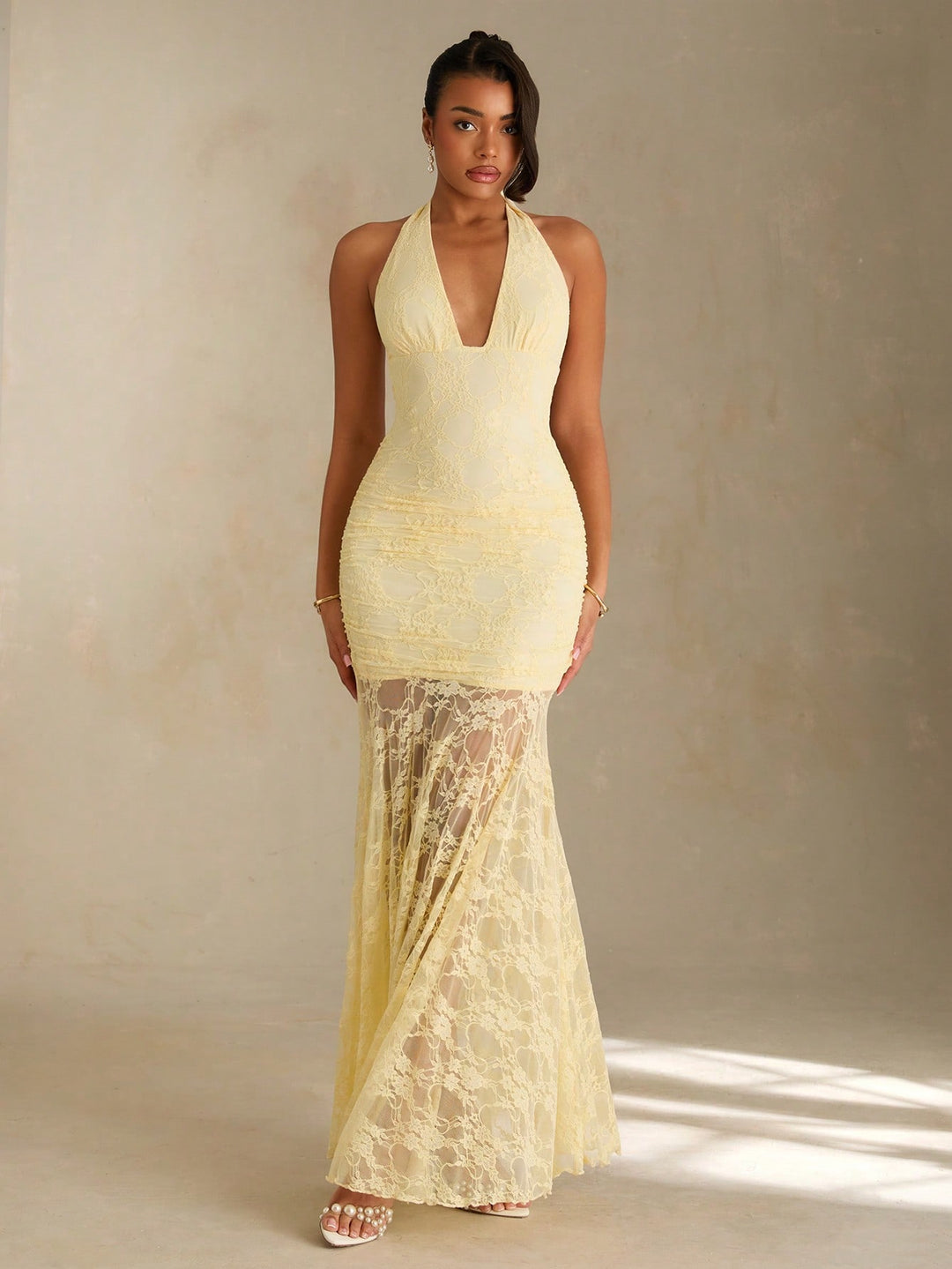 Rochie maxi SHEIN, galben