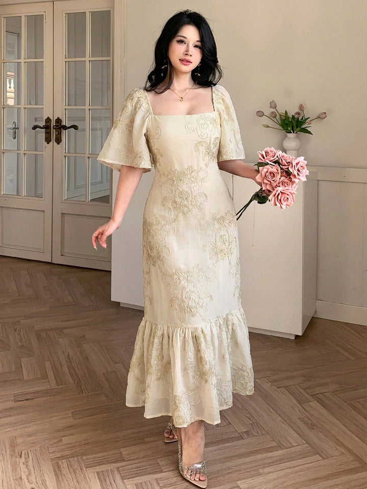 Rochie midi SHEIN, bej